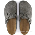 Wool felt slip-on Mule Clogs Slippers